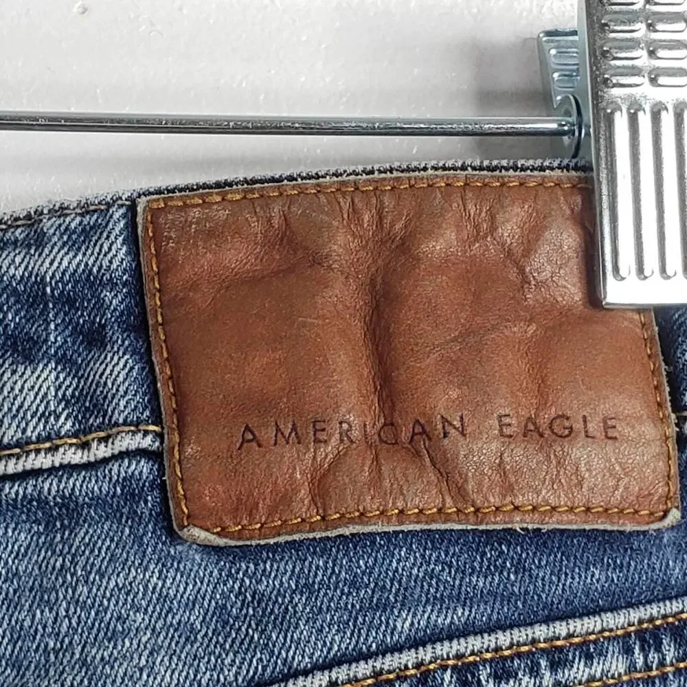 American Eagle Jeans Men’s Size 30x34 Blue Slim Distressed Skate Stretch
